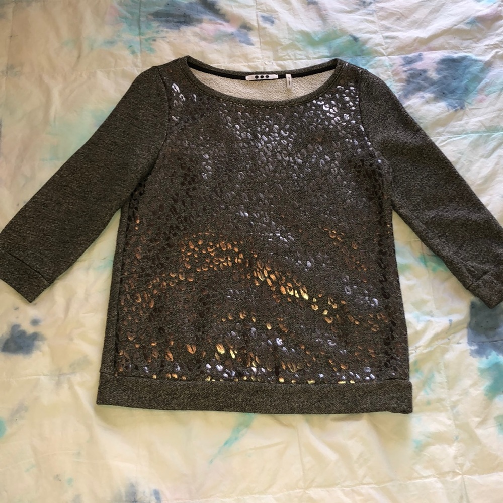 Three Dots 3/4 sleeve sweatshirt